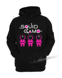 SQUID GAME - Logo & Characters - čierna detská mikina (-50%=VÝPREDAJ)