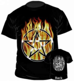 PENTAGRAM - Flaming Pentagram - čierne pánske tričko (Výpredaj)