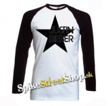 JUSTIN BIEBER - Star - pánske tričko s dlhými rukávmi (-50%=VÝPREDAJ)