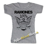 RAMONES - 1974 - šedé dámske tričko (-50%=VÝPREDAJ)