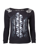 ALCHEMY - Women's Sweat Shirt Dresden Dead Zip - čierny dámsky sveter (Výpredaj)