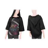 ALCHEMY - Cursed AEA Girlie Hooded Poncho - čierne dámske tričko (Výpredaj)