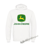 Biela detská mikina JOHN DEERE - Logo Yellow Green