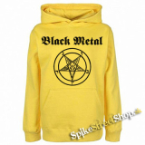 BLACK METAL - žltá detská mikina