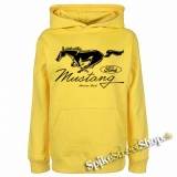 FORD MUSTANG - Horse Logo American Muscle - žltá detská mikina