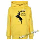 GAME OF THRONES - OURS IS THE FURY - House Baratheon - žltá detská mikina