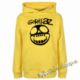 GORILLAZ - Noodle Skull Face - žltá detská mikina