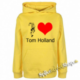 I LOVE TOM HOLLAND - žltá detská mikina