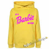 ITS BARBIE BITCH - Logo Pink - žltá detská mikina