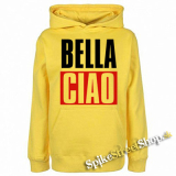 LA CASA DE PAPEL - Bella Ciao Slogan - žltá detská mikina