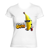 STUMBLE GUYS - Banana - biele dámske tričko