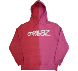 GORILLAZ - Two-Tone Brush Logo - červená pánska mikina