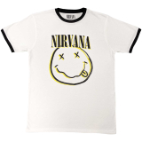 NIRVANA - Double Smiley - biele pánske tričko
