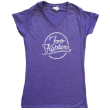 FOO FIGHTERS - Text Logo - fialové dámske tričko