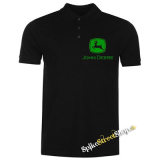 JOHN DEERE - Logo Green - čierna pánska polokošeľa