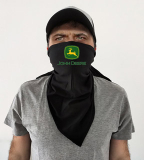 JOHN DEERE - Logo Yellow Green - čierna bavlnená šatka na tvár