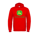 JOHN DEERE - Logo Yellow Green - červená pánska mikina