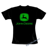 JOHN DEERE - Logo Green - čierne dámske tričko