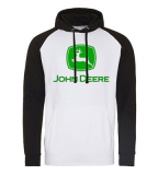 JOHN DEERE - Logo Green - čiernobiela pánska mikina