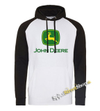JOHN DEERE - Logo Yellow Green - čiernobiela pánska mikina