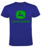 JOHN DEERE - Logo Green - kráľovskymodré pánske tričko