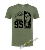 BLACKPINK - Jisoo 95 Poster Signature - olivové pánske tričko