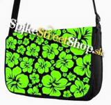 Retro taška FLOWER EVOLUTION - Green Flower Street Bag