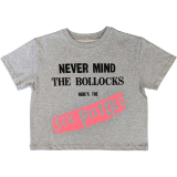 SEX PISTOLS - Never Mind The Bol.....s Original - sivé dámske tričko crop top KR