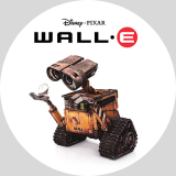 WALL-E - Logo Poster - okrúhla podložka pod pohár