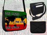 ONE MUSIC, ONE LOVE, ONE WORLD - taška na rameno