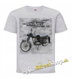 MOTORKA WSK 125 - šedé pánske tričko