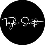 TAYLOR SWIFT - Logo Signature - čierny odznak