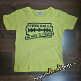 PUNK ROCK - Is Not Crime - žlté dámske tričko