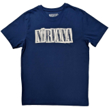 NIRVANA - Box Logo - modré pánske tričko