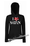 I LOVE SATAN - Pentagram Heart - čierna dámska mikina