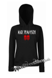 MARILYN MANSON - Logo Crest - čierna dámska mikina
