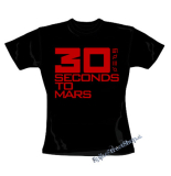 30 SECONDS TO MARS - Red Logo - čierne dámske tričko