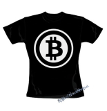 BITCOIN - Znak - čierne dámske tričko