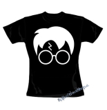 HARRY POTTER - Glasses Bold Crest - čierne dámske tričko