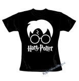 HARRY POTTER - Glasses Bold Crest With Logo - čierne dámske tričko