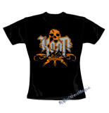 KORN - Logo Crest Bakersfield Orange - čierne dámske tričko