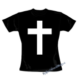 KRÍŽ - Christian Cross - čierne dámske tričko