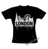 LONDON - čierne dámske tričko