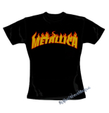 METALLICA - Thrasher Logo Flame - čierne dámske tričko
