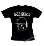 ROBLOX - Logo & Skin Face - čierne dámske tričko