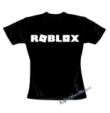 ROBLOX - Logo Symbol White - čierne dámske tričko