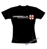 UMBRELLA CORPORATION - Logo Red White - čierne dámske tričko