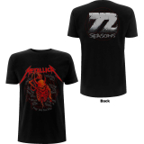 METALLICA - Skull Screaming Red 72 Seasons - čierne pánske tričko
