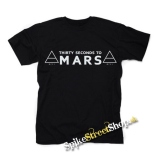 30 SECONDS TO MARS - Biele Logo - čierne detské tričko