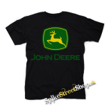 JOHN DEERE - Logo Yellow Green - čierne detské tričko